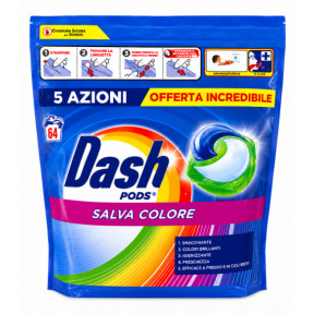 Капсулы для стирки Dash Pods Salva Colore, 64 шт